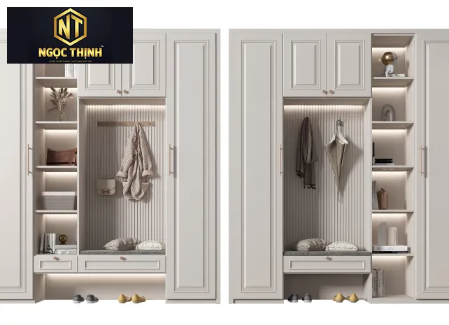 TỦ QUẦN ÁO NGỌC THỊNH GỖ VÂN SỒI